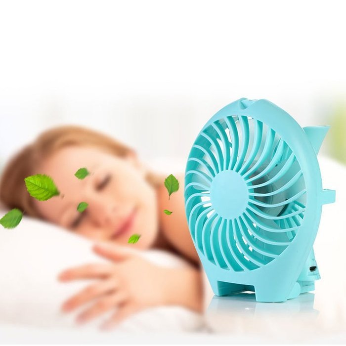 LIPPO Household USB Fan Portable Summer Cooling Fan 2-way Powered Convenient Mini Cooler (Palm-Leaf 183, Black) N37