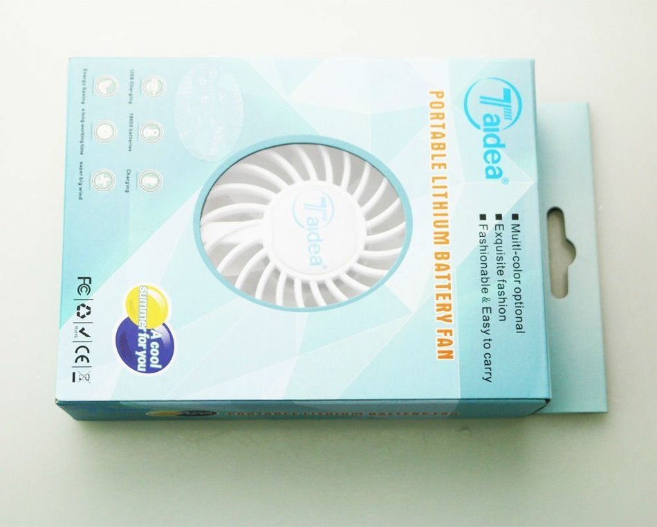 Lcyyo@ Taidea UF-TDF01 Mini Portable Mute USB 18650 Rechargeable Battery Fan Table Fan with LED Light for Home... N6