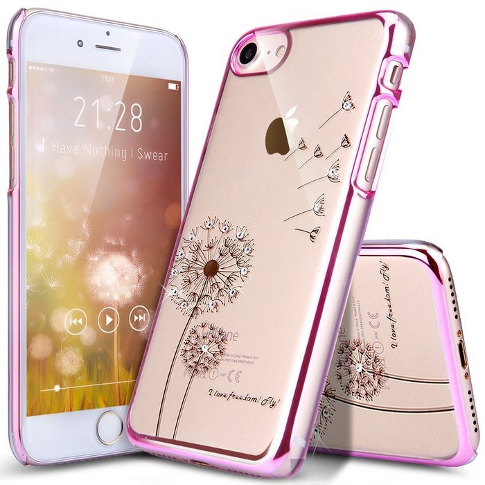 iPhone 7 Case,iPhone7 Case,ikasus Mini Love Heart Glitter Bling Crystal Rhinestone Diamonds Clear Rubber Golden... N66
