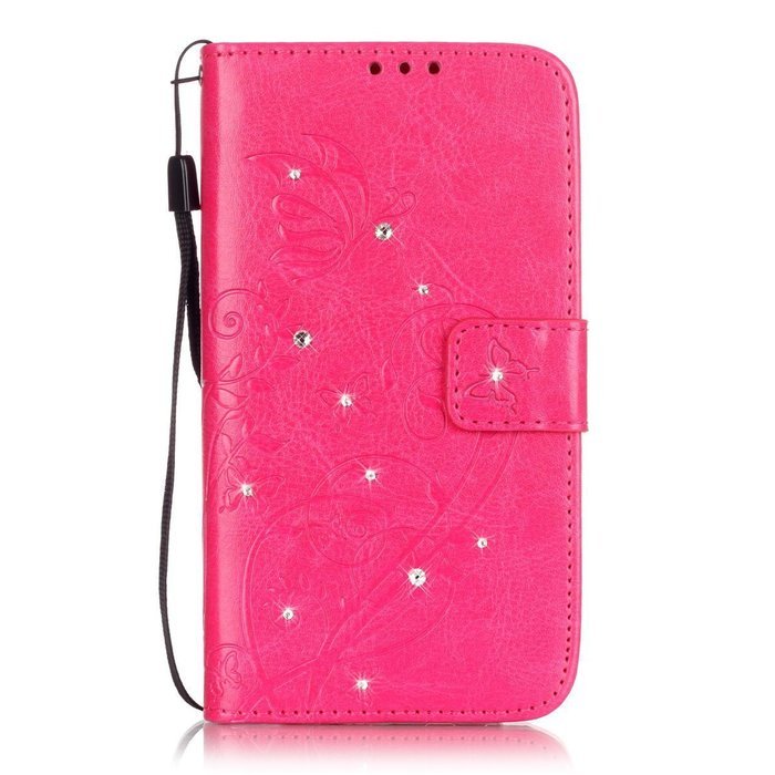 Spritech(TM) Pu Leather Bling Phone Case For LG G Stylo 2 LS775/LG Stylus 2 K520,Handmade Crystal Accessary Flower... N35