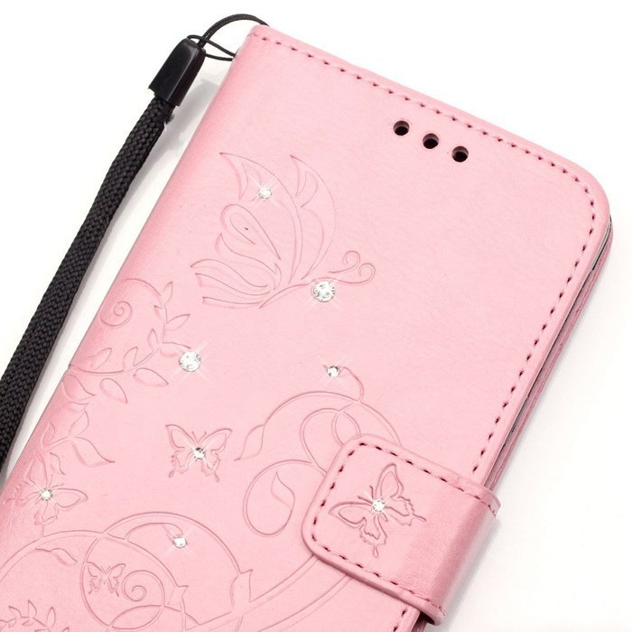 Spritech(TM) Pu Leather Bling Phone Case For LG G Stylo 2 LS775/LG Stylus 2 K520,Handmade Crystal Accessary Flower... N36