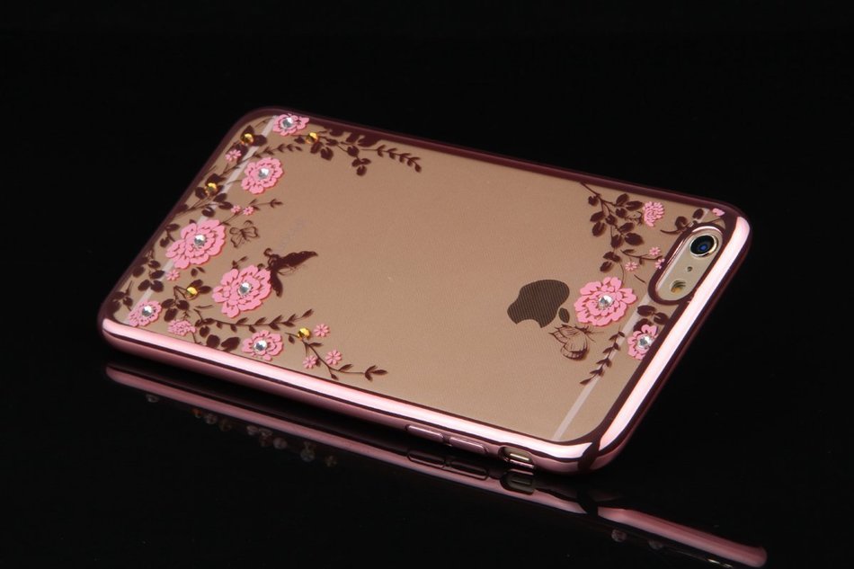 iPhone 7 Case,iPhone7 Case,ikasus Mini Love Heart Glitter Bling Crystal Rhinestone Diamonds Clear Rubber Golden... N74