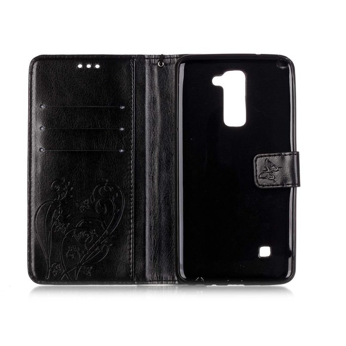 Spritech(TM) Pu Leather Bling Phone Case For LG G Stylo 2 LS775/LG Stylus 2 K520,Handmade Crystal Accessary Flower... N39