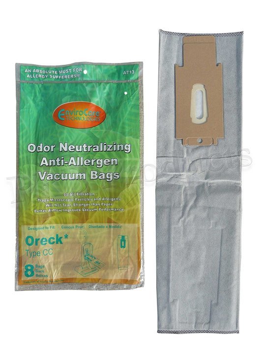 8 Oreck TYPE CC xl HEPA Filtration Allergy Odor Neutralizing vacuum bags, Fits All XL7, XL21, 2000's, 3000's,...