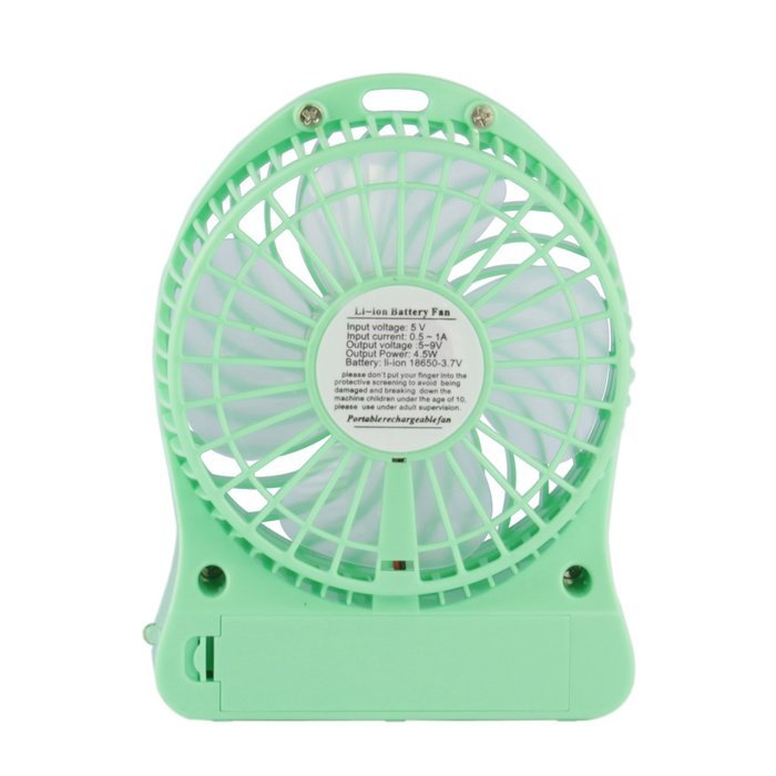 innobay 4-inch Personal Battery Operated Fan Rechargeable with LED Light, Quiet (Black) N12