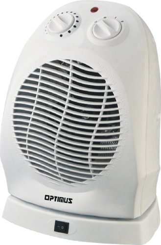 Optimus H1382 Heater Fan Oscillating Thermostat Portable N2