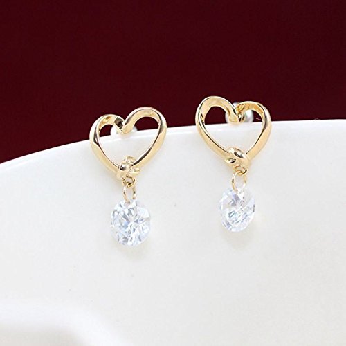 New Women Earring Silver Plated Ear Hook Rhinestone Earrings Fashion Jewelry N5