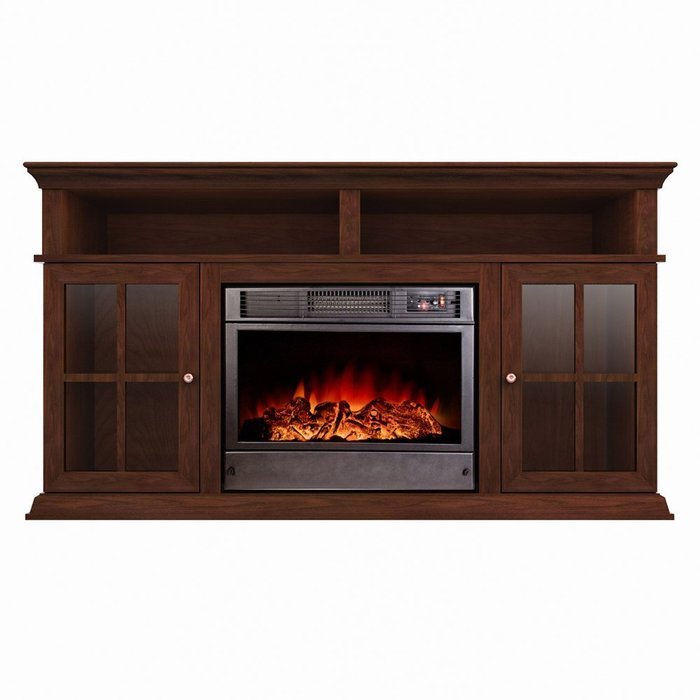 Argo Furniture Alessandra Electric Fireplace, Walnut N21