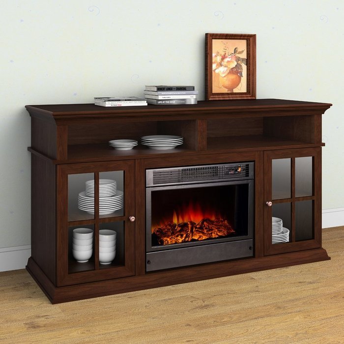 Argo Furniture Alessandra Electric Fireplace, Walnut N22