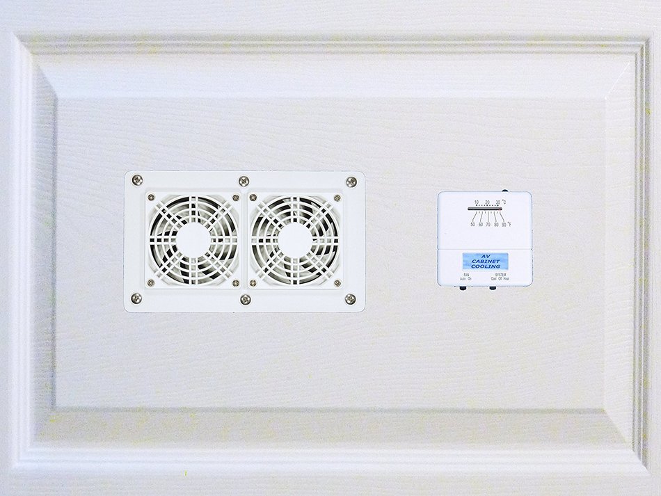AV Cabinet/Desk Cooling fans with adjustable thermostat & multispeed/white model N3
