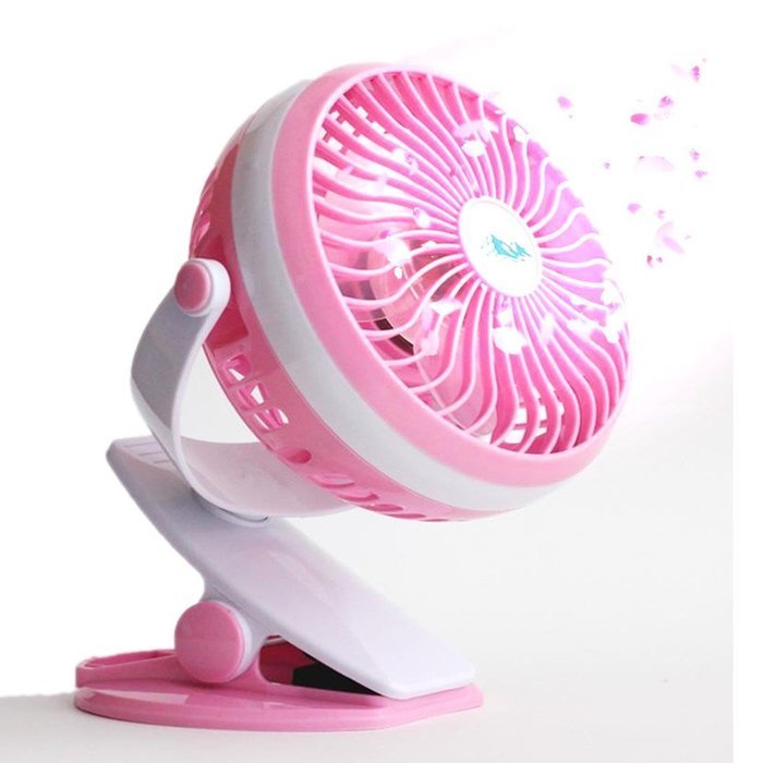 USB Rechargeable Battery Operated Clip On Fan, FLOVEME [ Mini Desk Fan ] Portable Handheld Electric Fan for Baby... N14