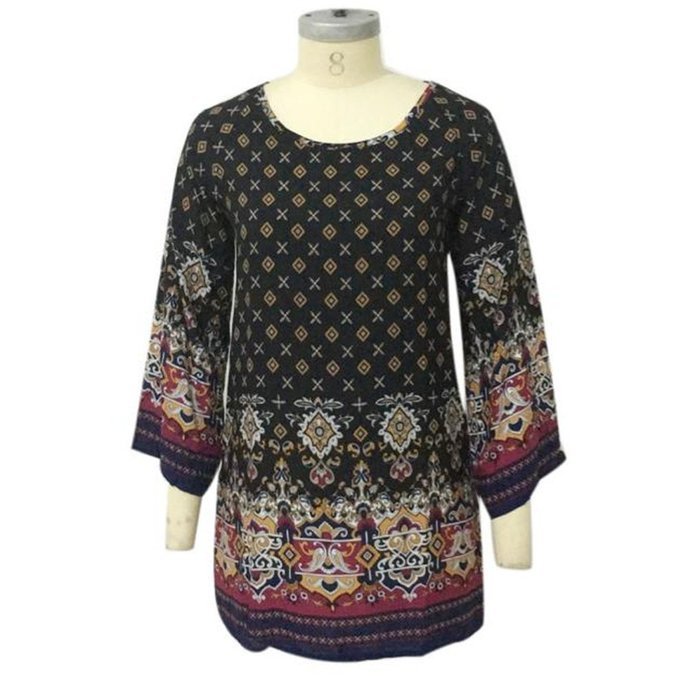 Women Dress,Haoricu Women's Long Sleeve Vintage Party Beach Dress Casual Vestidos N6