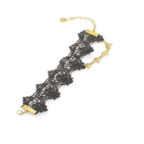 Lady Jewelry Fashion Sexy Index Gothic Black Lace Swallow Anklets N3