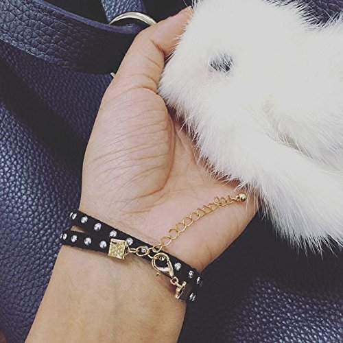 new women Round Rivet leather Punk Choker Gothic Stylish Bracelet Necklace black N7
