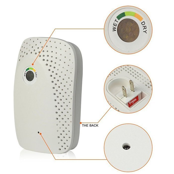 HOMY Cordless Renewable and Rechargeable Mini Dehumidifier for Absorbing Moisture in Small Spaces Closet, Bookcase... N4