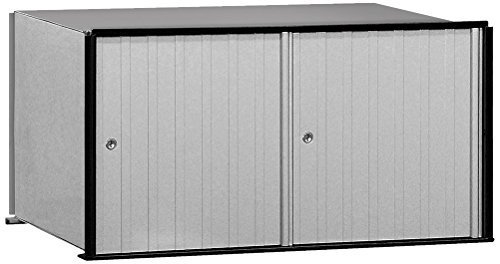 Salsbury Industries 2202 Aluminum Mailbox, 2 Doors, Rack Ladder System, Aluminum with Black Trim by Salsbury Industries
