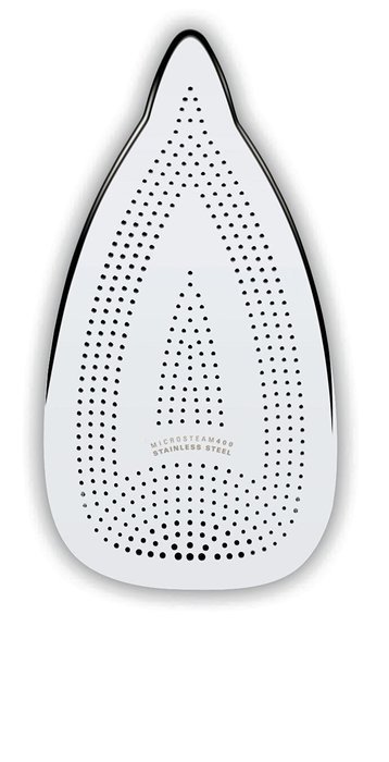 Rowenta DW5080 Focus 1700-Watt Micro Steam Iron Stainless Steel Soleplate with Auto-Off, 400-Hole, Brown N3
