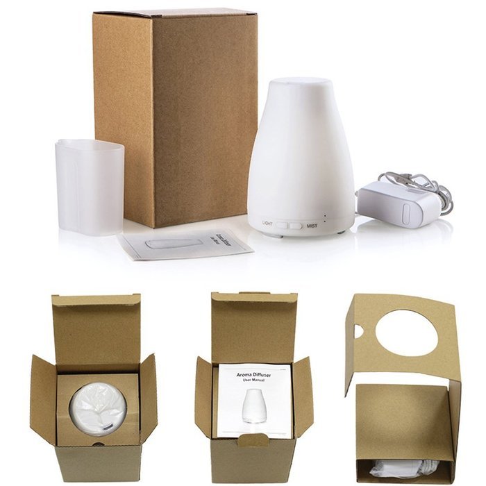Ultrasonic Aromatherapy Essential Oil Diffuser 100ml Cool Mist Humidifier with 7 Color LED Mood Lights for Office... N15
