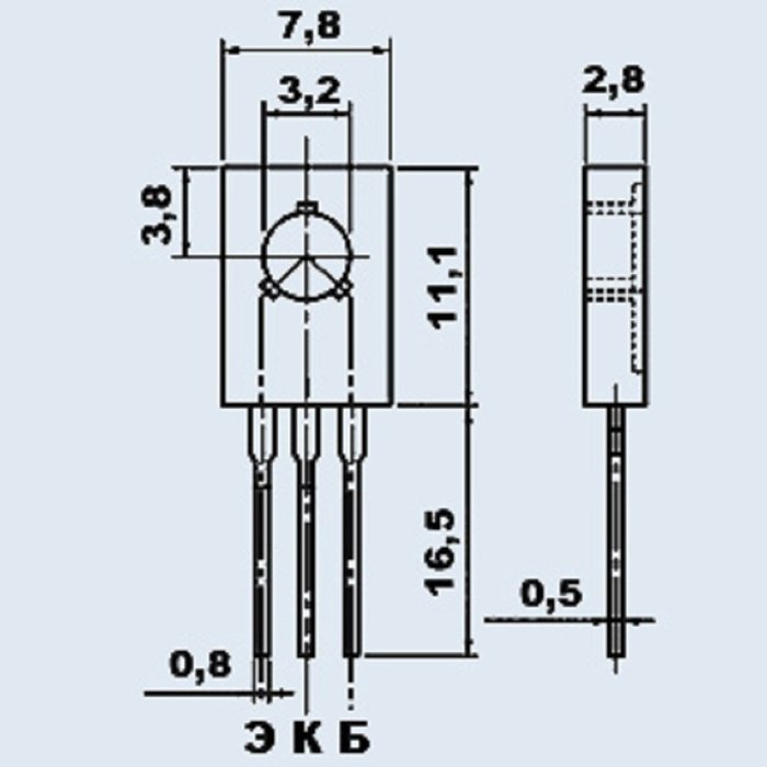 Transistor silicon military KT639E analogue BD136-10, BD140-6 USSR 20 pcs