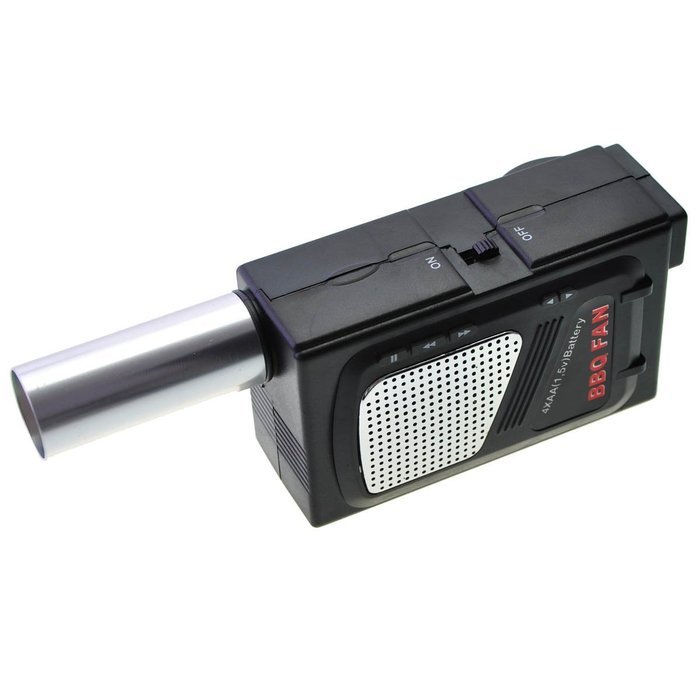 Generic Portable Electricity Cooking BBQ Fan Air Blower for Barbecue Fire Bellows 6.7" x 2.5" x 1.6" Black N5