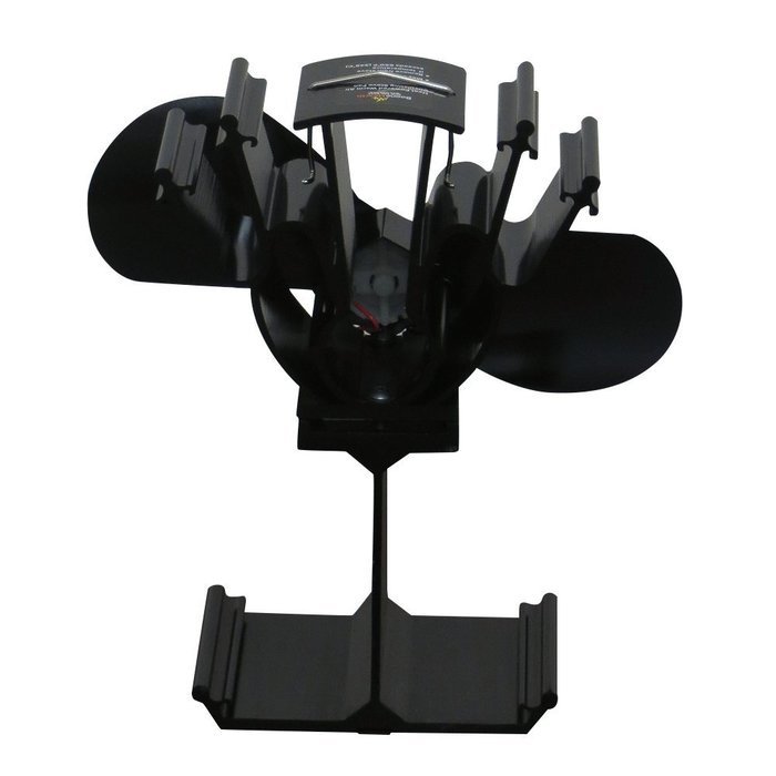 Heat Powered 2 Blade Stove Fan From Boone Hearth for Wood Stoves with FREE Wood Stove Thermometer Included N3
