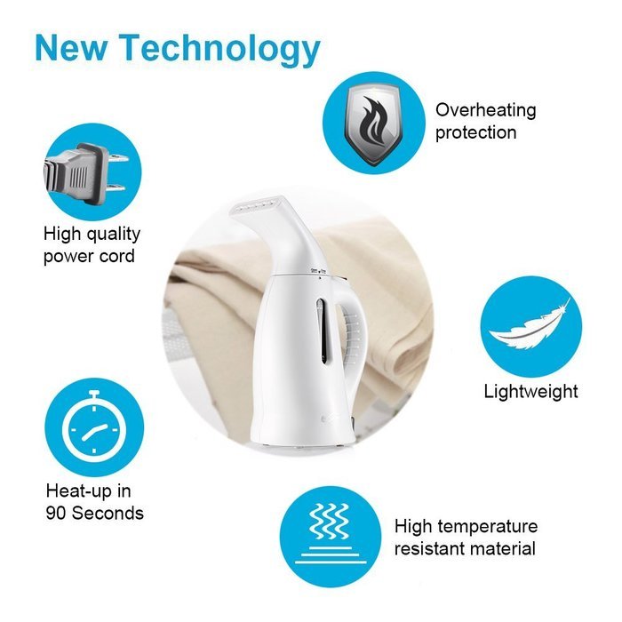 Housmile Garment Steamer 360ml Portable Handheld Fabric Steamer Fast Heat-up Powerful Travel Garment Clothes Steamer... N5