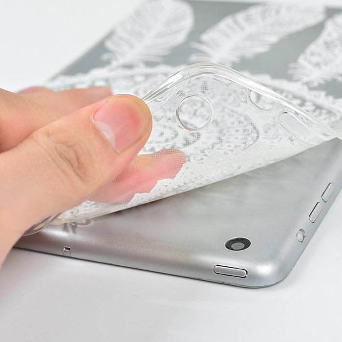 YOKIRIN iPad Mini1/2/3 Case, Fashion Printed Series Slim Fit Shock-absorption Flexible Clear Hybrid Soft TPU Rubber... N39