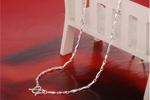 New Arrival 1Pc Women Jewelry 925 Silver Necklace Sophisticated Ingot Chain N6