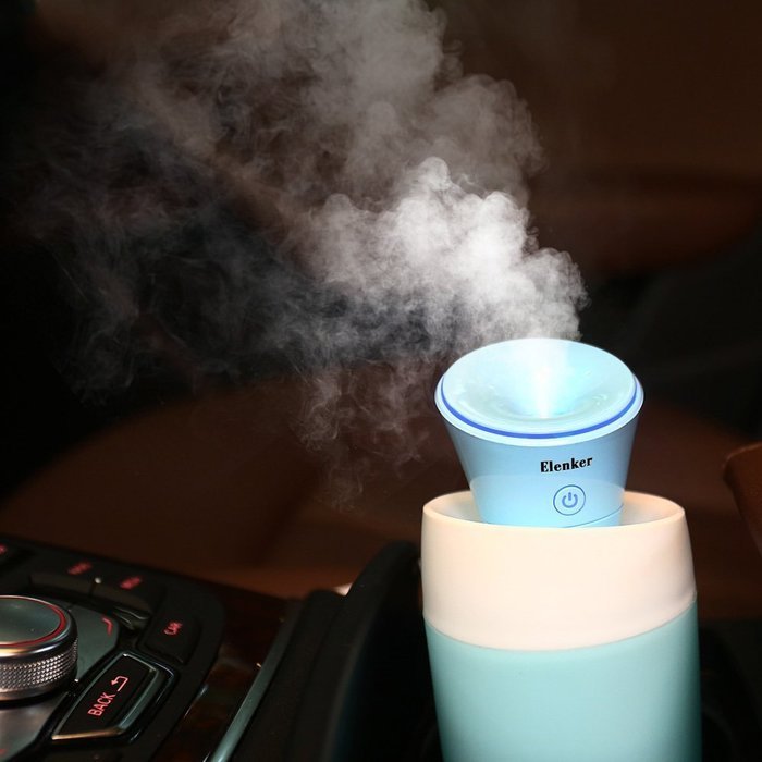 ELENKER Portable Cool Mist Water Humidifier with Auto Shut-off, USB Cabel( Blue ) N4