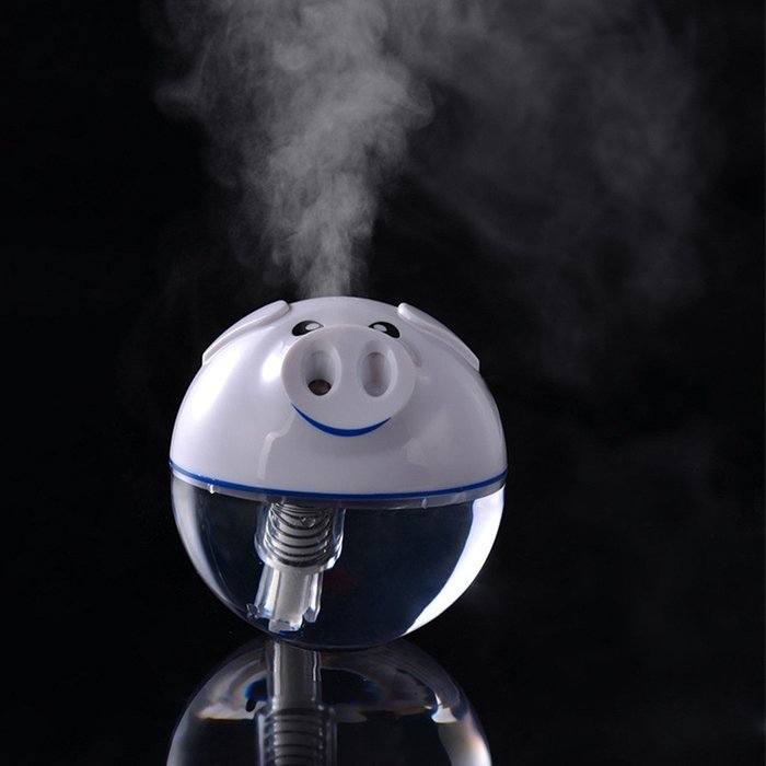 USB Humidifier, EIVOTOR 200ML Essential Oil Diffuser Air Purifier Aroma Diffuser Essential Cute Pig Cool Mist... N9