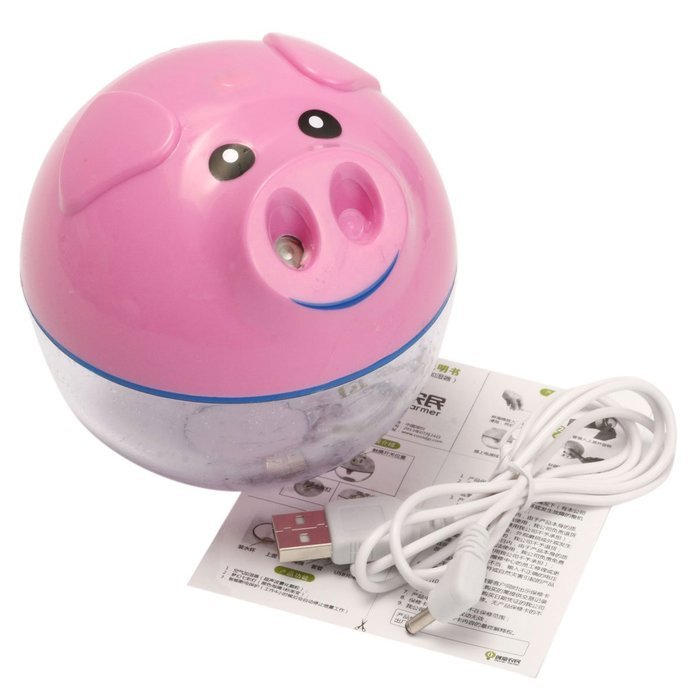USB Humidifier, EIVOTOR 200ML Essential Oil Diffuser Air Purifier Aroma Diffuser Essential Cute Pig Cool Mist... N11