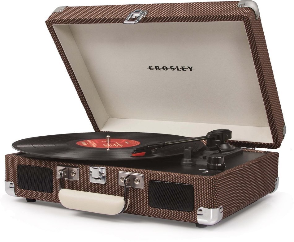 Crosley Cruiser. The Best Modern Portable & Lightweight Turntable Suitcase, Briefcase 3 Speed Gramophone, Vinyl... N34