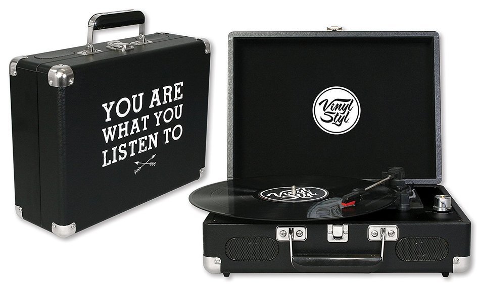 Vinyl Styl Groove Portable 3 Speed Turntable (You Are What You Listen To)