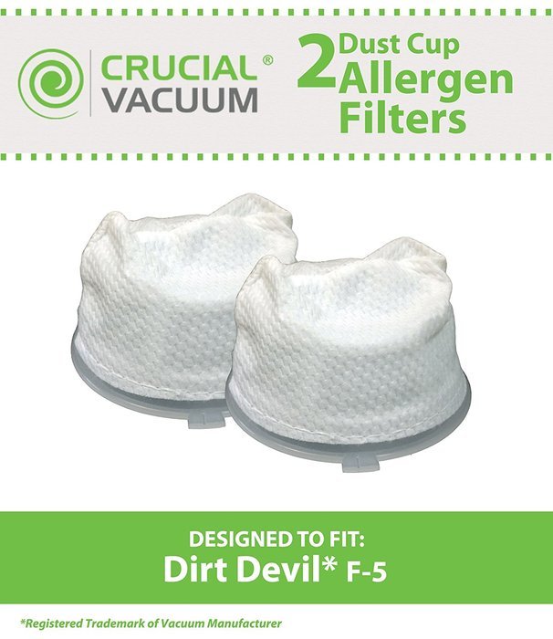 2 Dirt Devil F5 Washable Vacuum Filters Fit Dirt Devil F5 Filter For