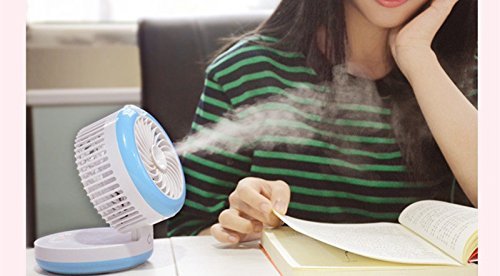 Water Mist Fan Rechargeable Misting Humidifier Fans 3colors Spraying Powerful Fan Office Desktop Mobile Power... N8