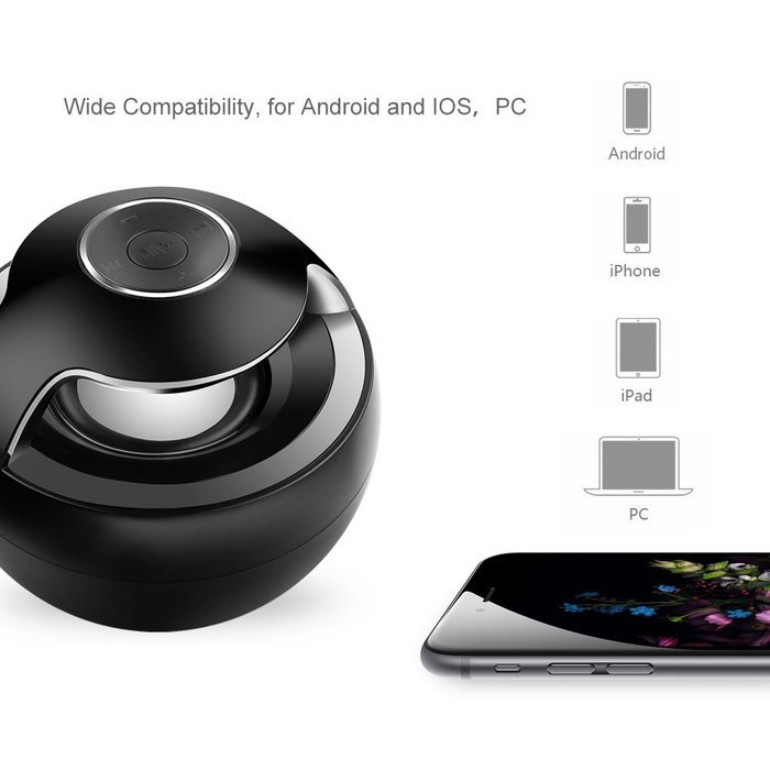 LiteXim Bluetooth Speaker Color Changing Car Wireless Mini Speaker LED Color Changing Ball Lights Super Bass Effect... N2