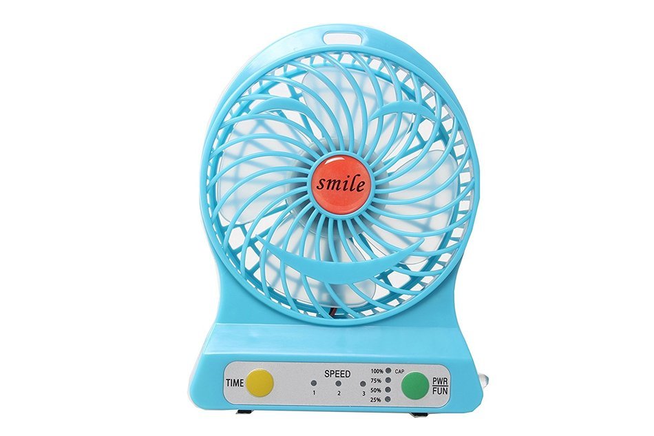 Multi-functional Portable Desk Fan Battery Operated Fan USB Rechargeable Battery Powered Handheld Fan with Lithium... N23
