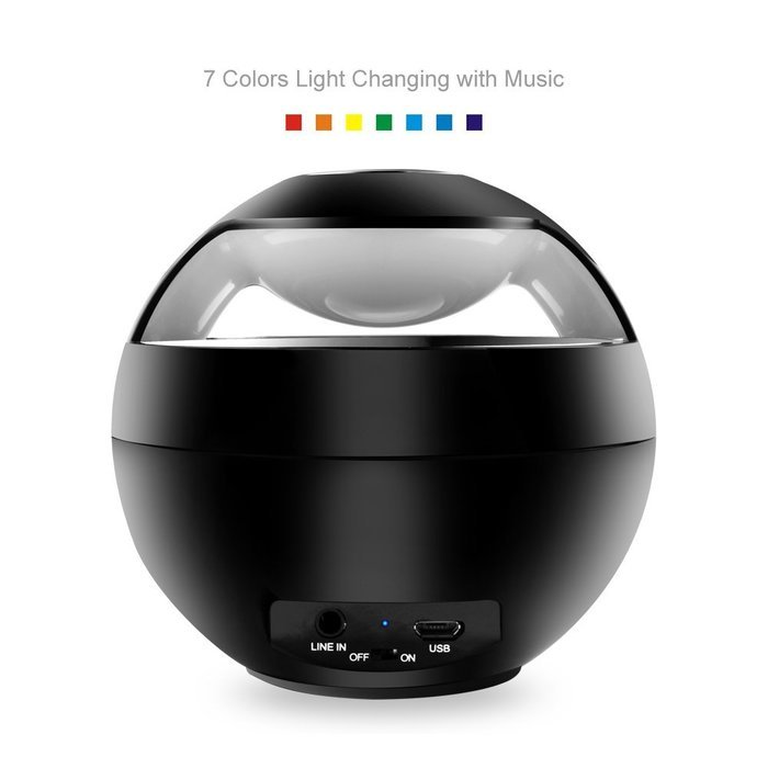 LiteXim Bluetooth Speaker Color Changing Car Wireless Mini Speaker LED Color Changing Ball Lights Super Bass Effect... N3