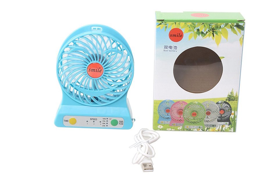 Multi-functional Portable Desk Fan Battery Operated Fan USB Rechargeable Battery Powered Handheld Fan with Lithium... N26