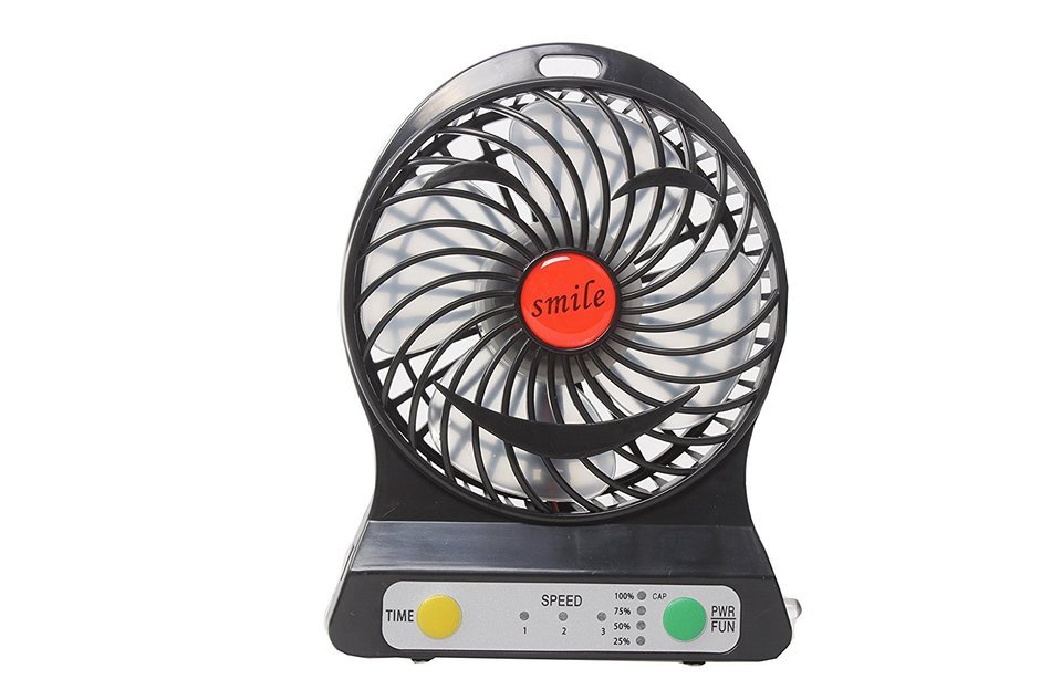 Multi-functional Portable Desk Fan Battery Operated Fan USB Rechargeable Battery Powered Handheld Fan with Lithium... N27