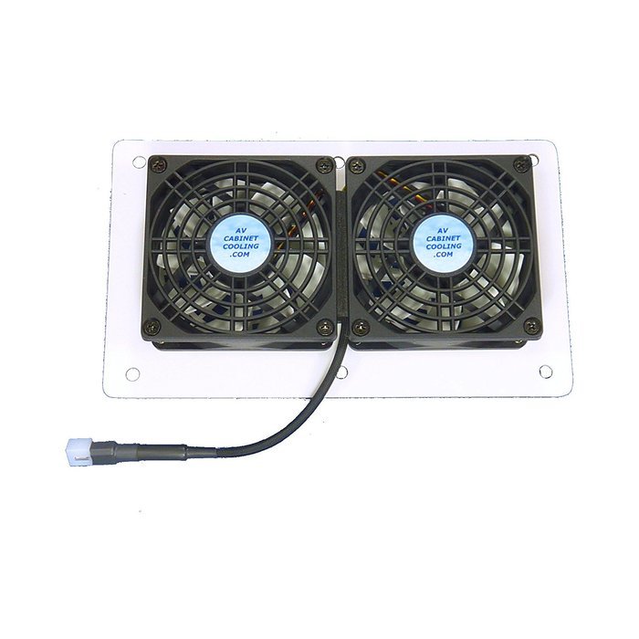 AV Cabinet/Desk Cooling fans with adjustable thermostat & multispeed/white model N6