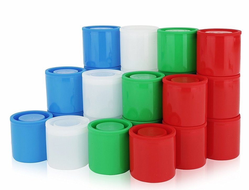 Homeio 35mm/41mm Film Canisters ''Multi-Color'' Red-Green-Blue-White Empty Photo Storage Containers with Airtight... N5