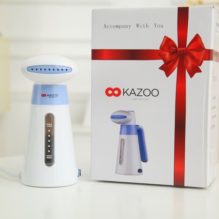 Kazoo Compact Handheld Fabric Steamer, portable mini for travel, Blue N6