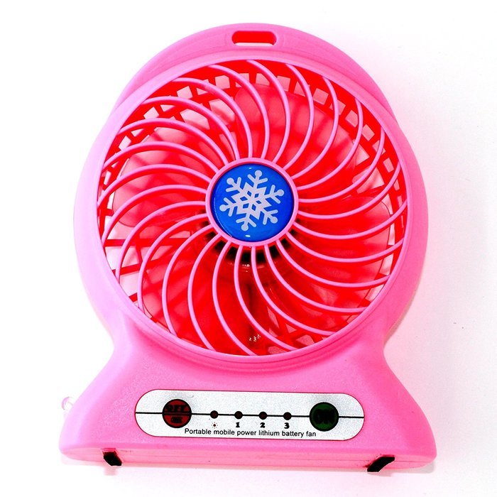 Broadstar Portable Mini Lightweight Rechargeable Table Electric Fan - Pink N3