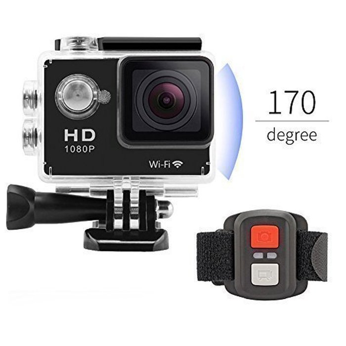 AEDILYS Sport Action Camera 2inch Video WIFI Camera 12MP HD 1080P Sport Camera with Waterproof 170&deg; Wide Angle... N3