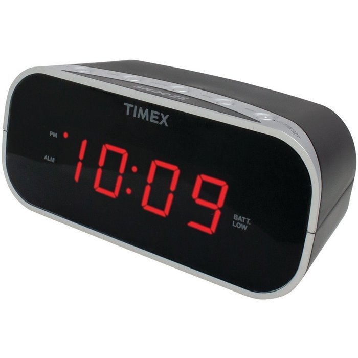 TIMEX T121B Alarm Clock with .7 Red Display (Black)
