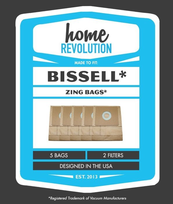 Bissell Zing 3210 Canister 7100 & 7100L Vacuum Comparable 5 Bags 2 Filters (1 Pre Motor Filter 1 Post Motor Filter... N2