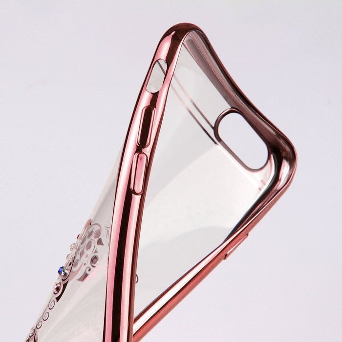 iPhone 7 Case,iPhone7 Case,ikasus Mini Love Heart Glitter Bling Crystal Rhinestone Diamonds Clear Rubber Golden... N81
