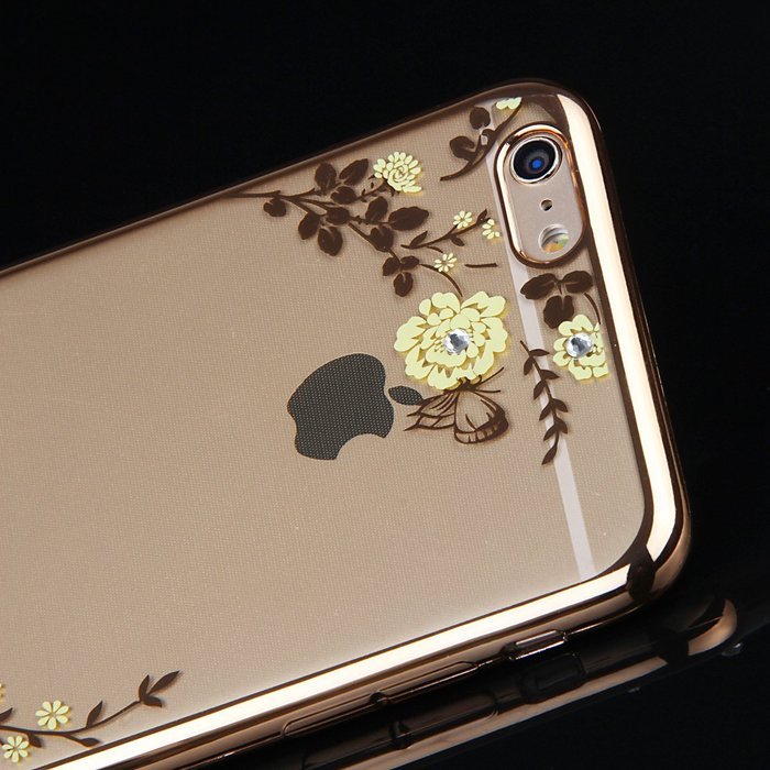 iPhone 7 Case,iPhone7 Case,ikasus Mini Love Heart Glitter Bling Crystal Rhinestone Diamonds Clear Rubber Golden... N87