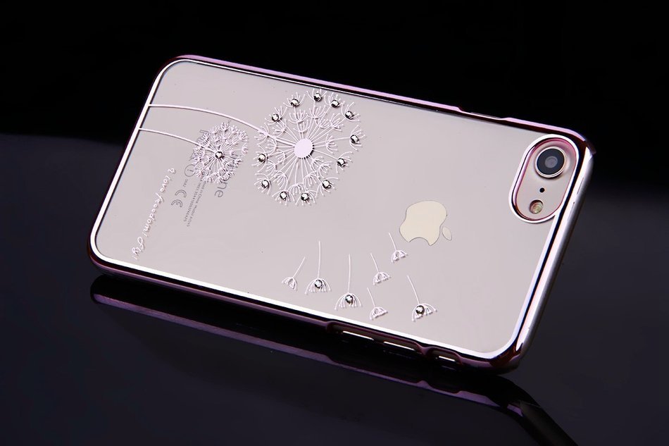 iPhone 7 Case,iPhone7 Case,ikasus Mini Love Heart Glitter Bling Crystal Rhinestone Diamonds Clear Rubber Golden... N89